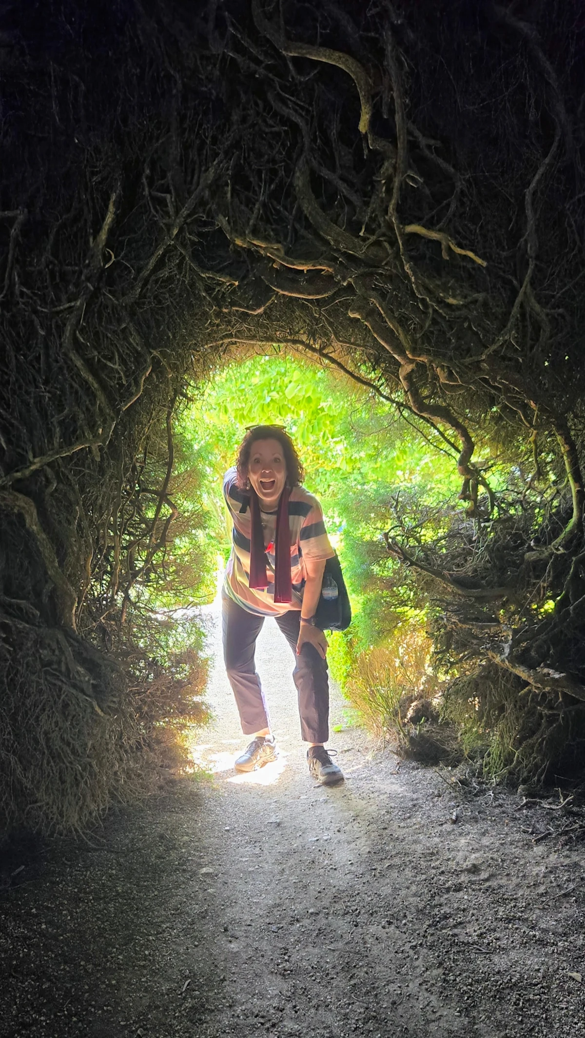 Becky Buddenbohm enjoying a hike in Portugal. She said she can do more today due to her sleep apnea episodes going down from 59 per hour to two with Inspire® therapy.