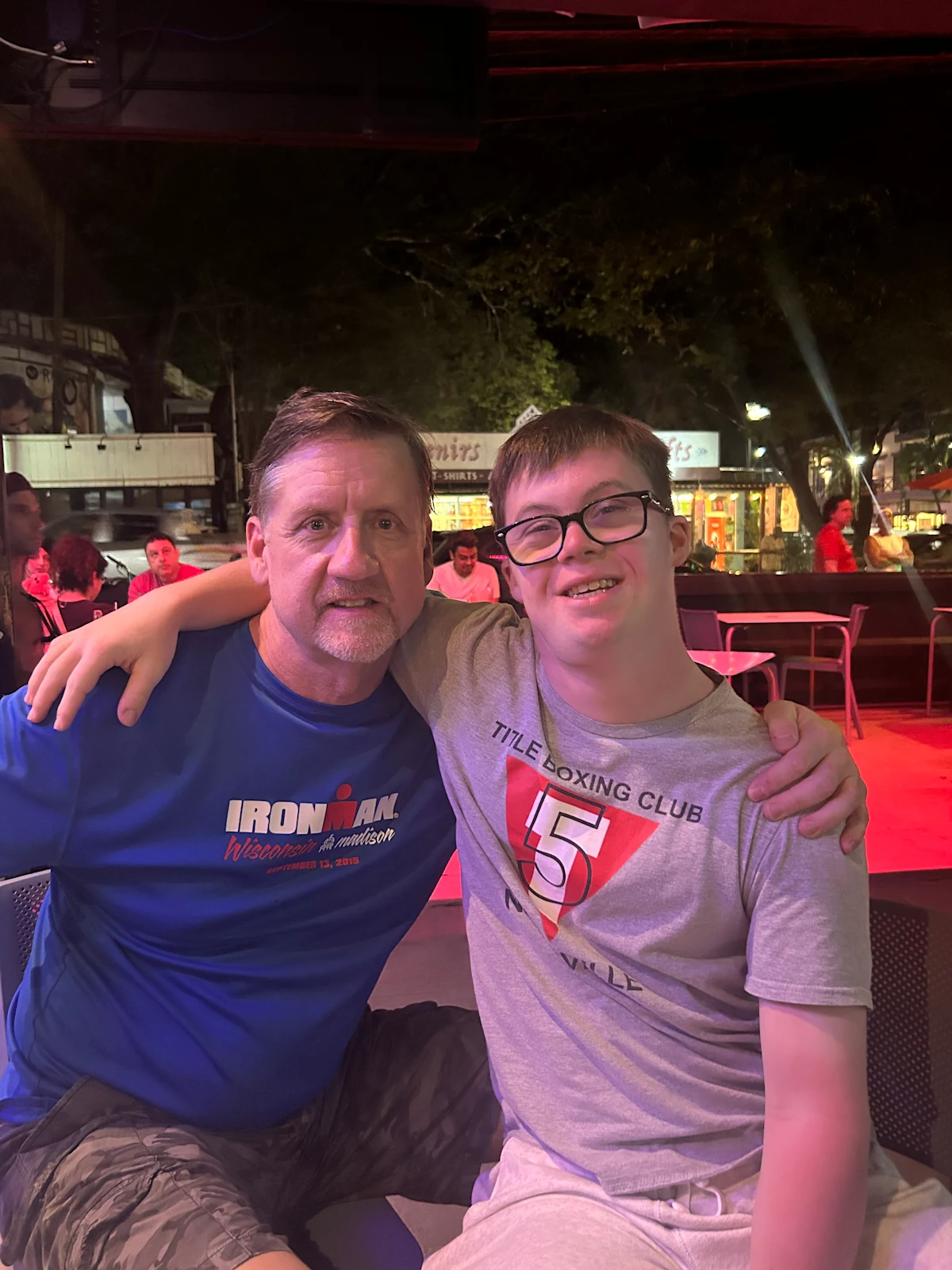 Austin Cleary has a night out with his father. Austin has Down syndrome and obstructive sleep apnea (OSA). He sleeps better and has more energy throughout the day since treating his OSA with Inspire® therapy.