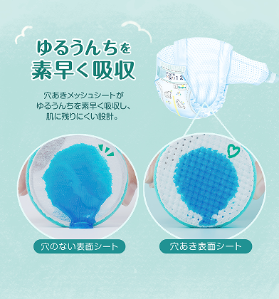パンパース 肌へのいちばんテープ小さめ新生児~L | パンパース