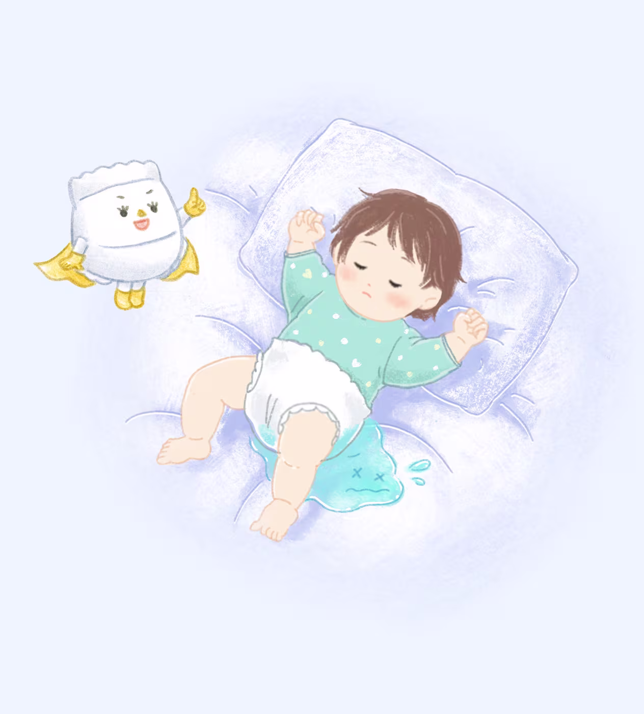 Q2 夜用おむつは、 漏れが心配な人向け？