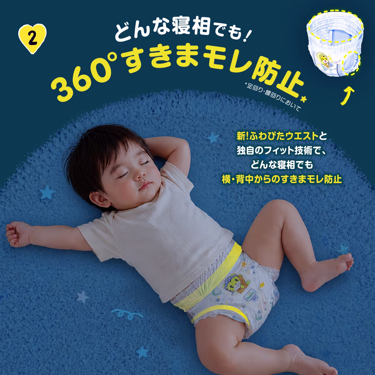 どんな寝相でも！3600すきまモレ防止