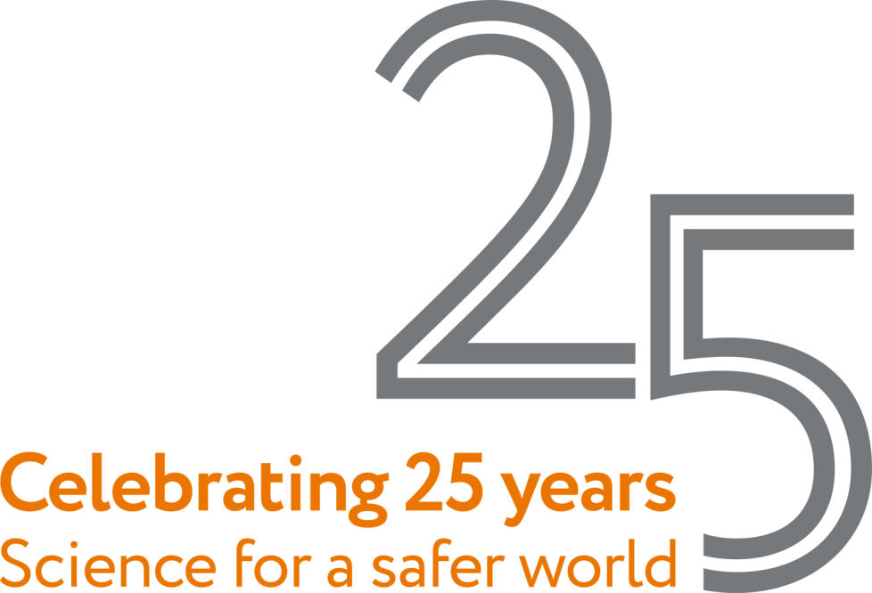 Celebrating 25 years BRCGS logo. Says Science for a safer world.