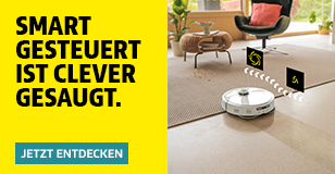 Werbung: Smart gesteuert ist clever gesaugt.