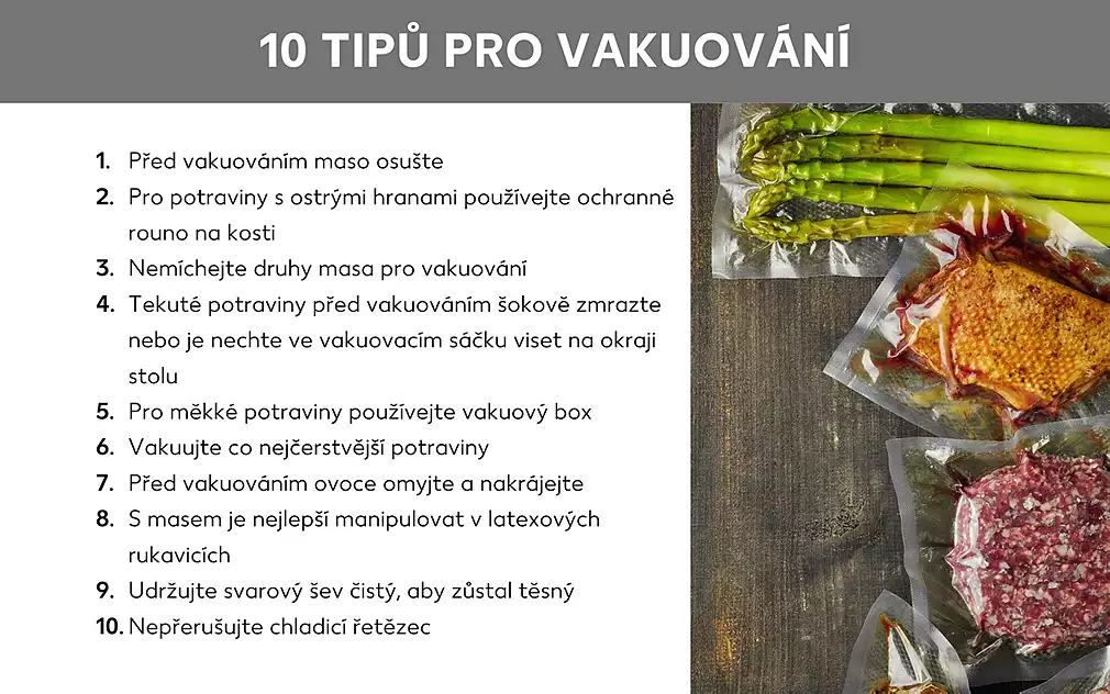 10 tipů pro vakuování
