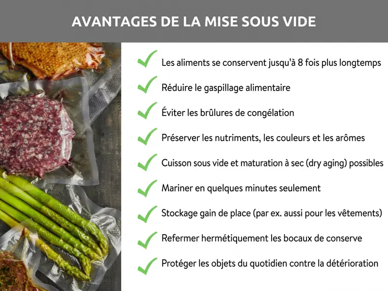 10 avantages de la mise sous vide