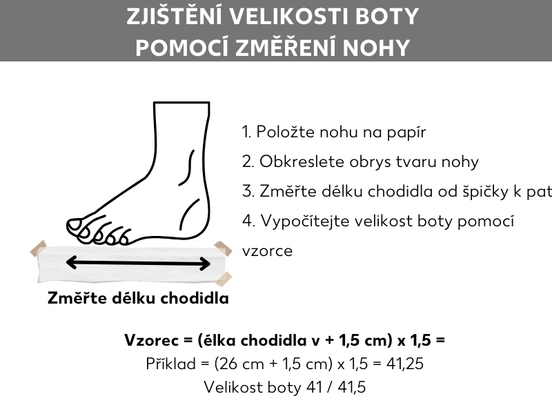 Jak změřit stélku boty, vzorec, jak změřit nohu