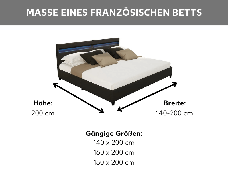 Französisches Bett Maße