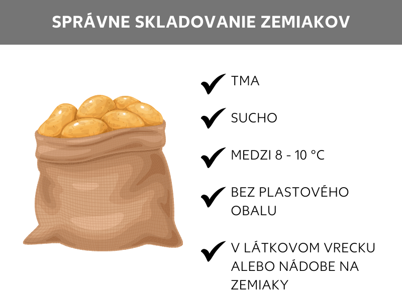 Správne skladovanie zemiakov