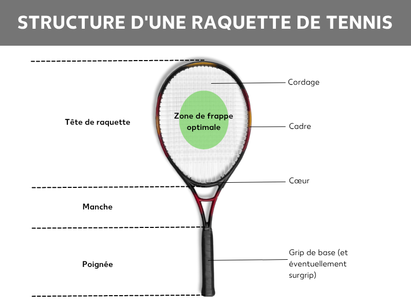 Structure d’une raquette de tennis