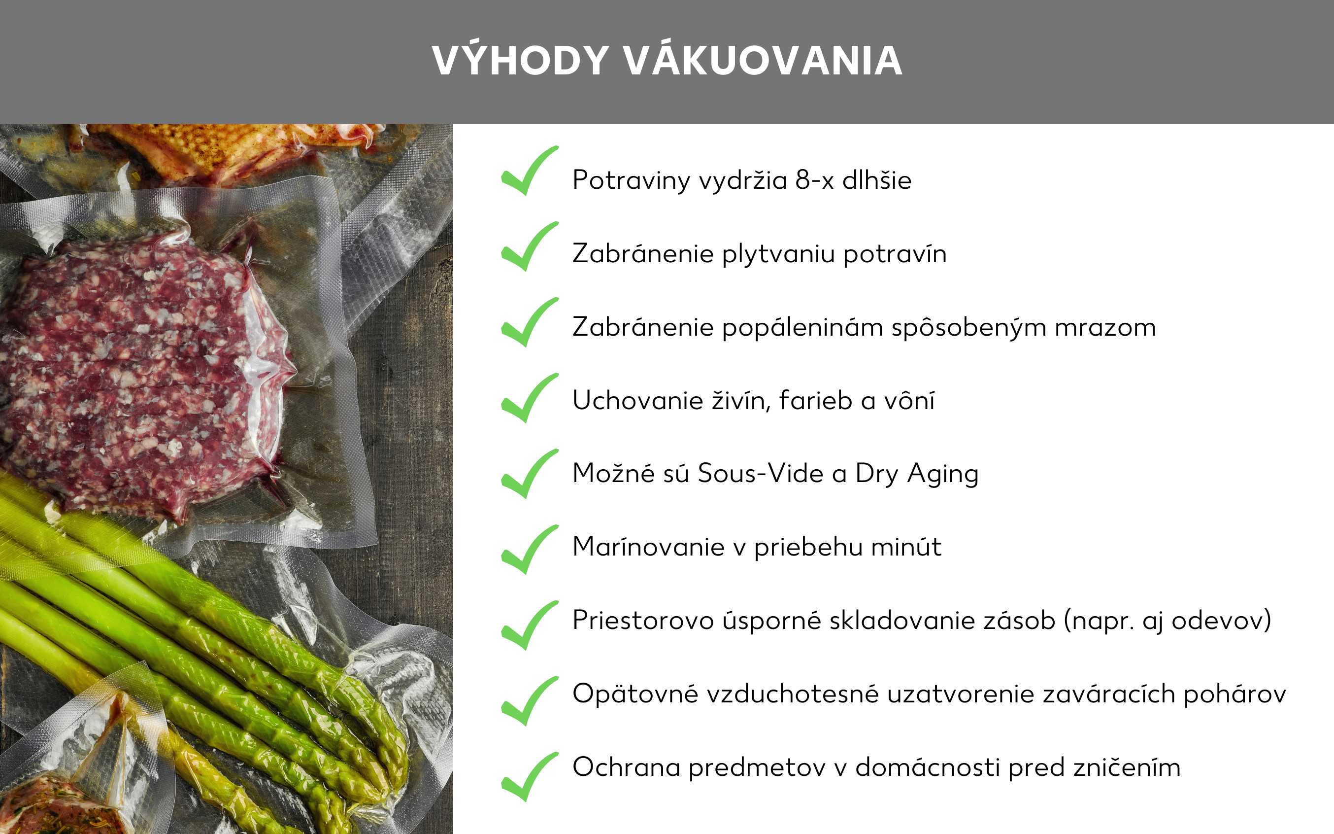 Výhody vákuovania
