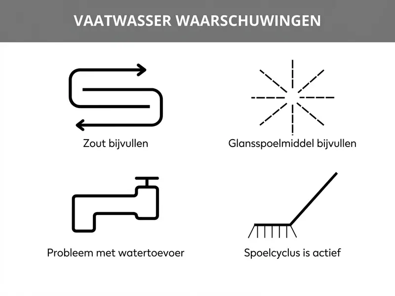 Grafiek vaatwassersymbolen