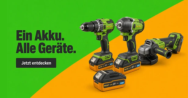 Ein akku alle Geräte der Marke Procraft
