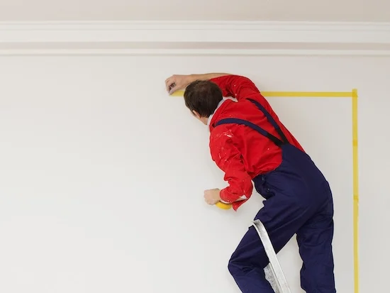 Wand abkleben