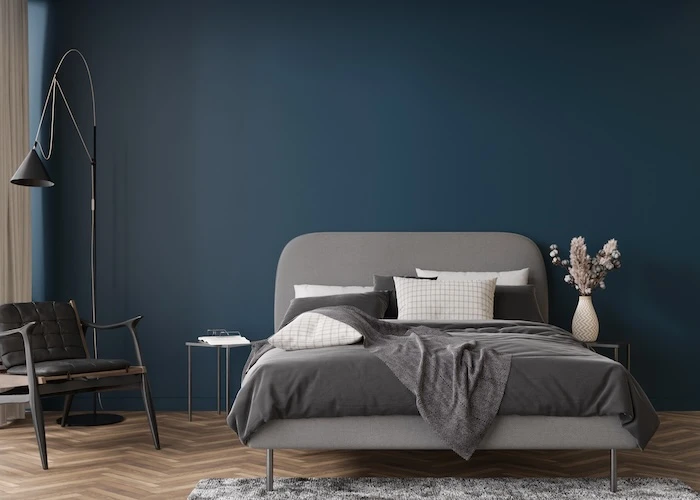Wandfarbe Blau