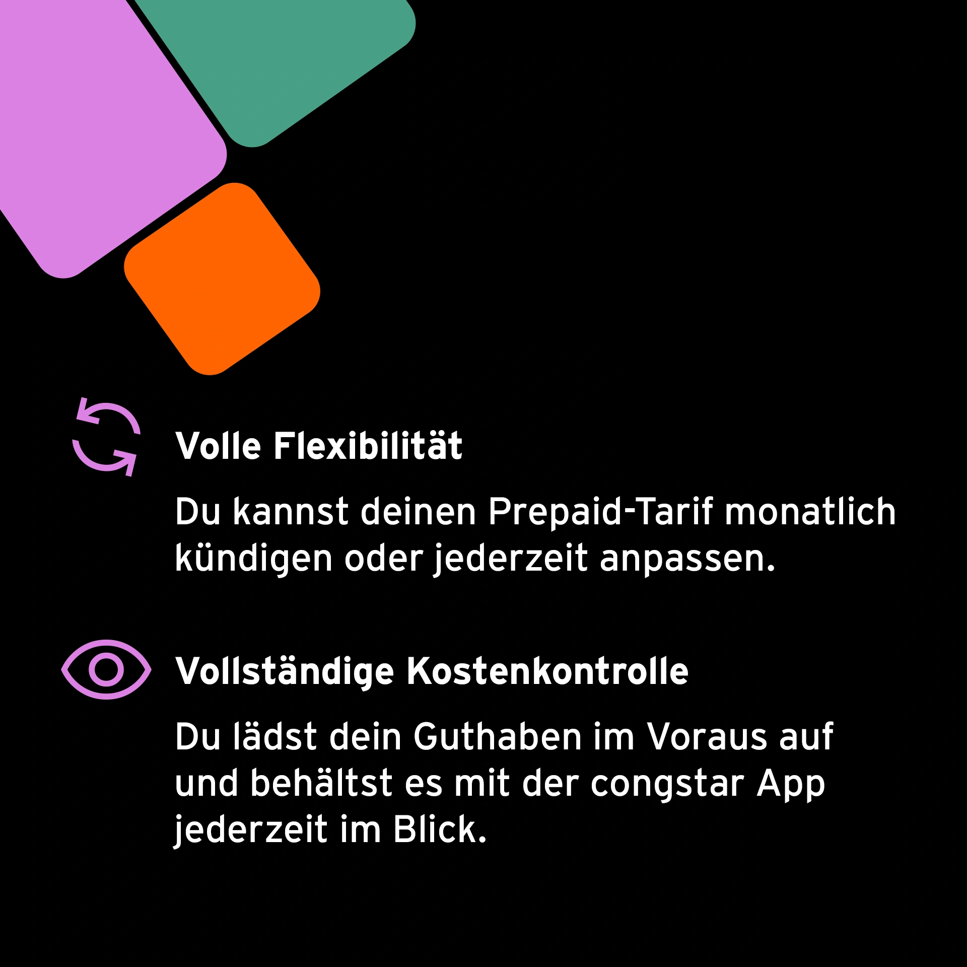 Werbung: Prepaid Allnet Flats mit 5G: Keine Vertragsbindung, volle Kostenkontrolle und einfach mit Guthaben bezahlen.