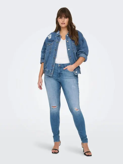 skinny jeans in ripped optik