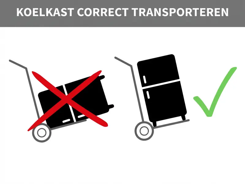 Koelkast op de juiste manier transporteren