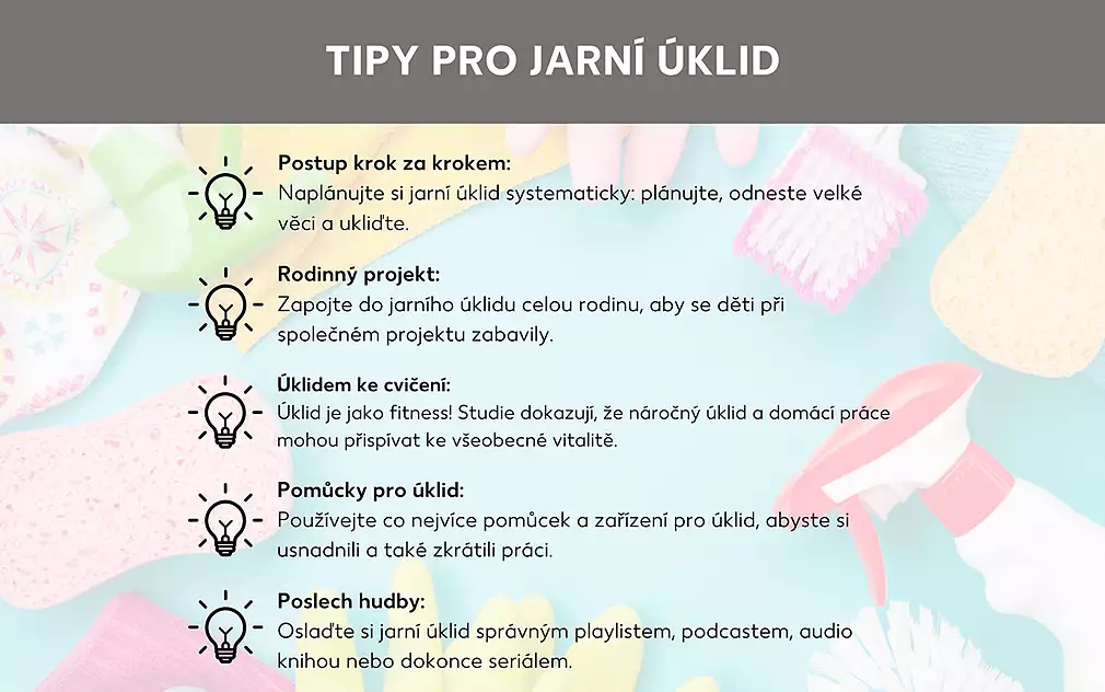 Přehled tipů pro jarní úklid