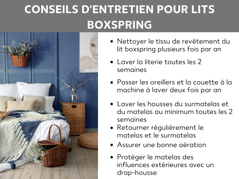 Entretien des lits boxspring