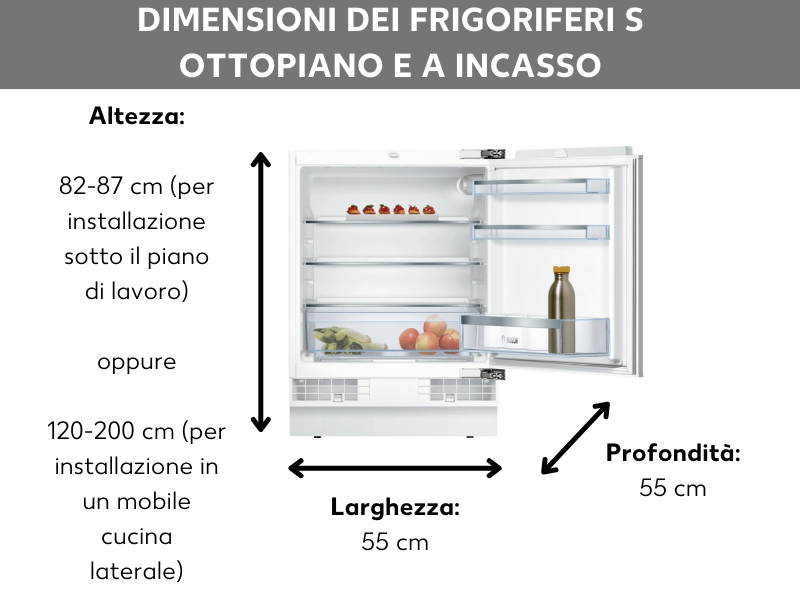 Frigoriferi sottopiano e da incasso