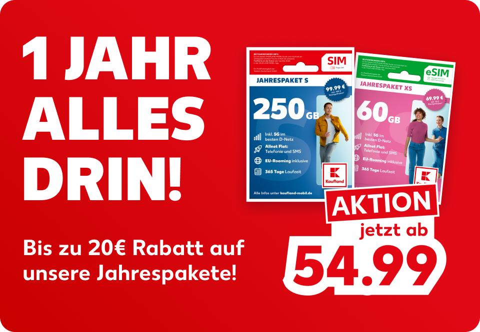 Werbung:Kaufland Mobil Hardware Deal mit Smartphone