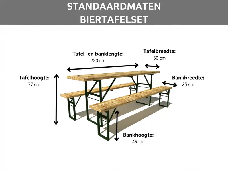 Standaardmaat biertafelset