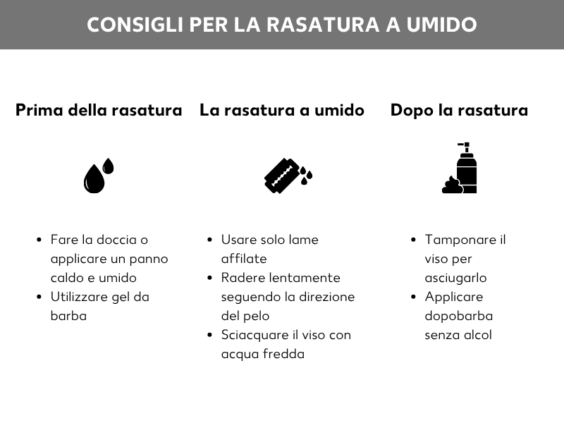Consigli per la rasatura a umido