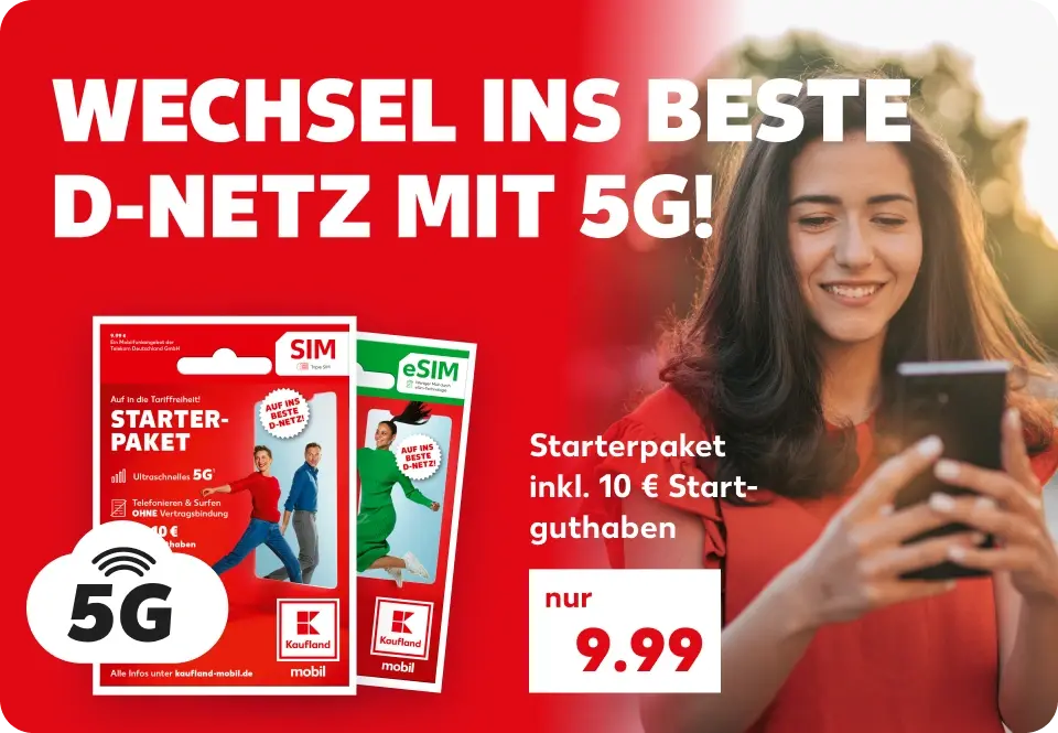Werbung:Kaufland Mobil Hardware Deal mit Smartphone