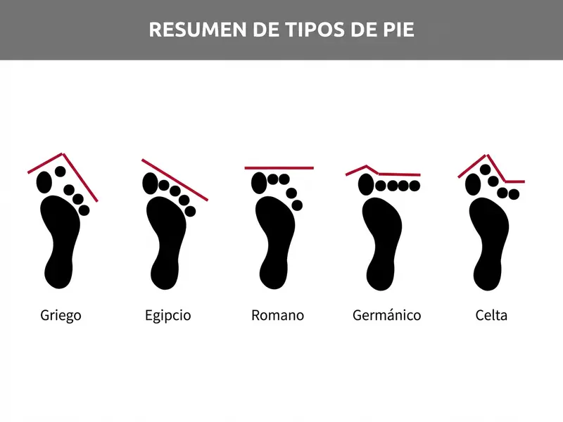 Resumen de tipos de pie