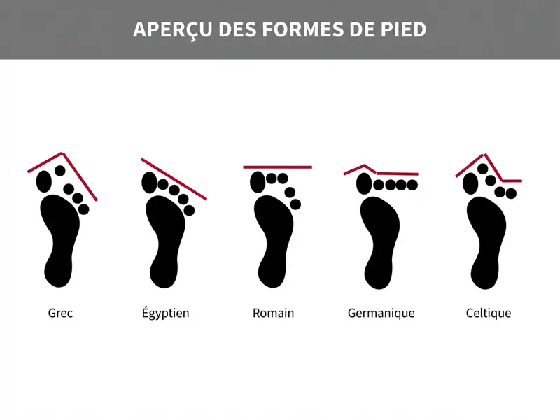 Vue d'ensemble des formes de pieds