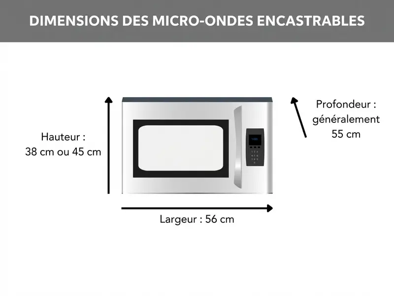 Dimensions des micro-ondes encastrables