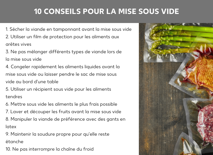 10 conseils pour mettre sous vide
