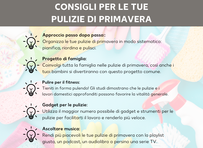 Consigli per le pulizie di primavera