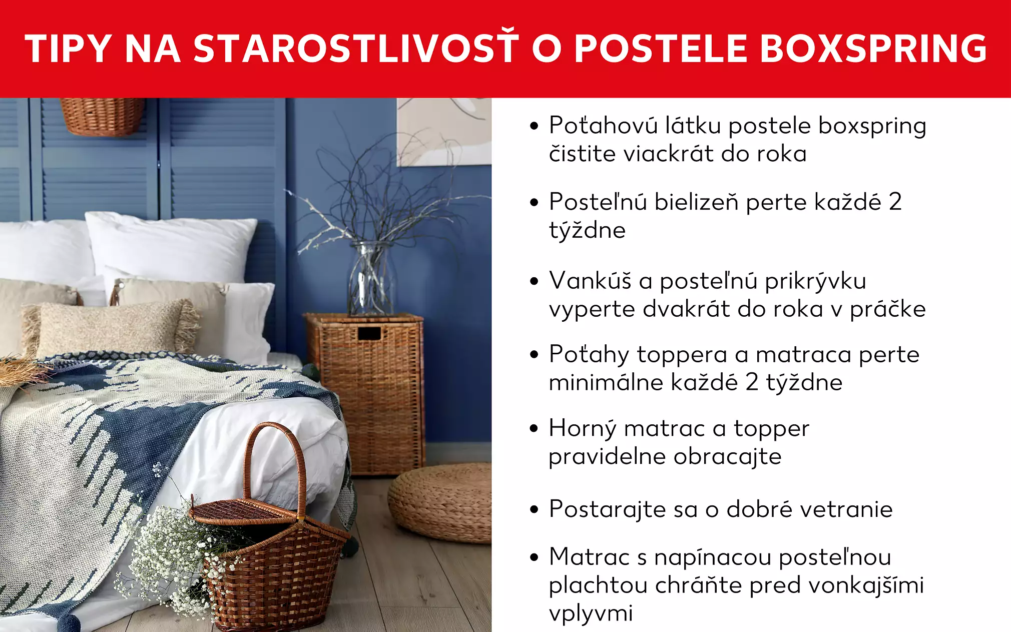 Starostlivosť o postele boxspring