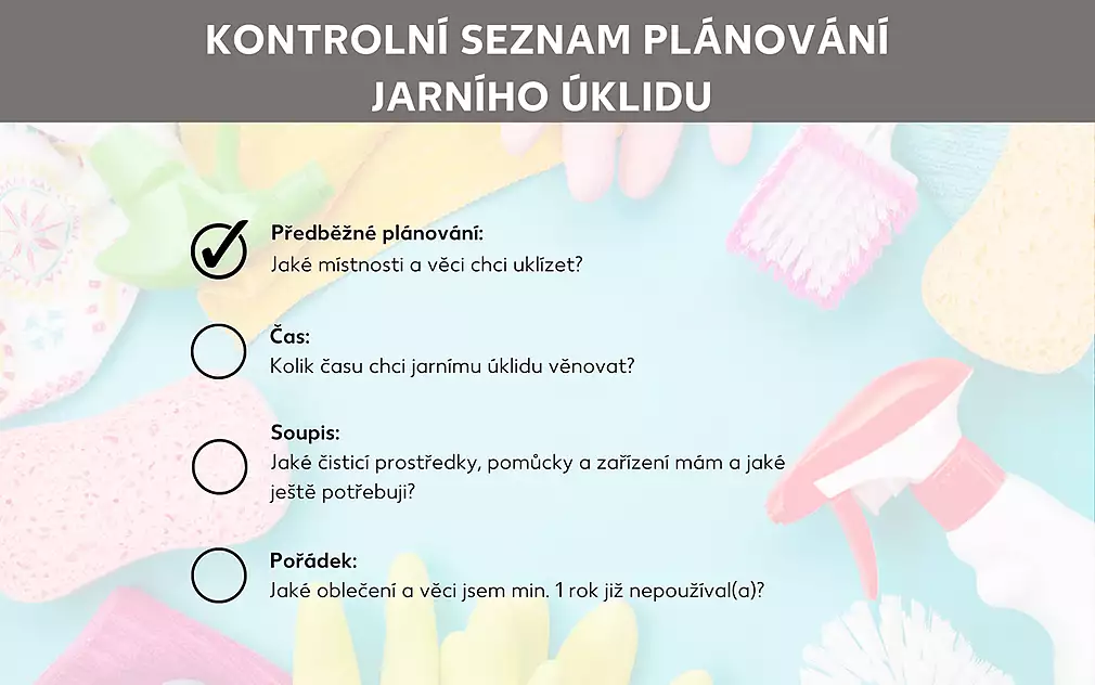 Kontrolní seznam jarního úklidu