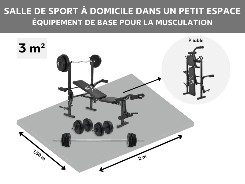 Aménager une salle de sport à domicile dans un petit espace pour faire de la musculation