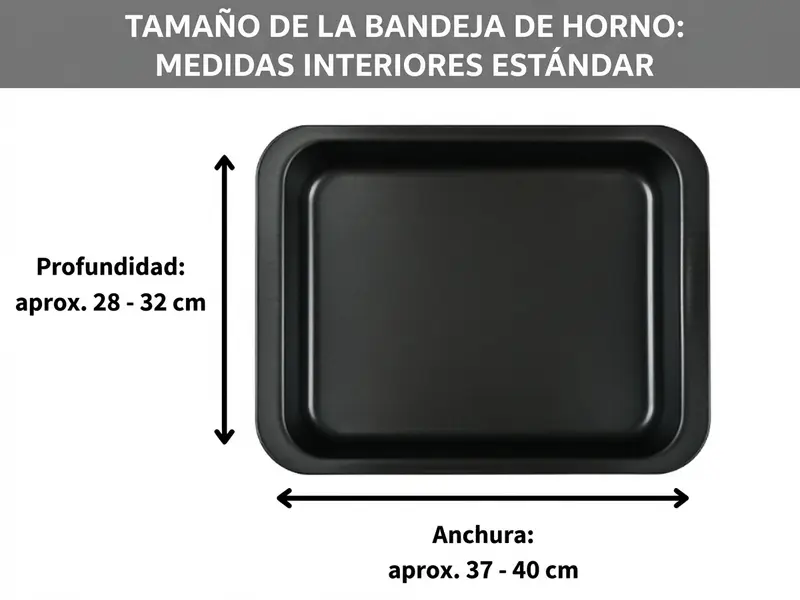 Medidas bandeja horno: dimensiones interiores estándar