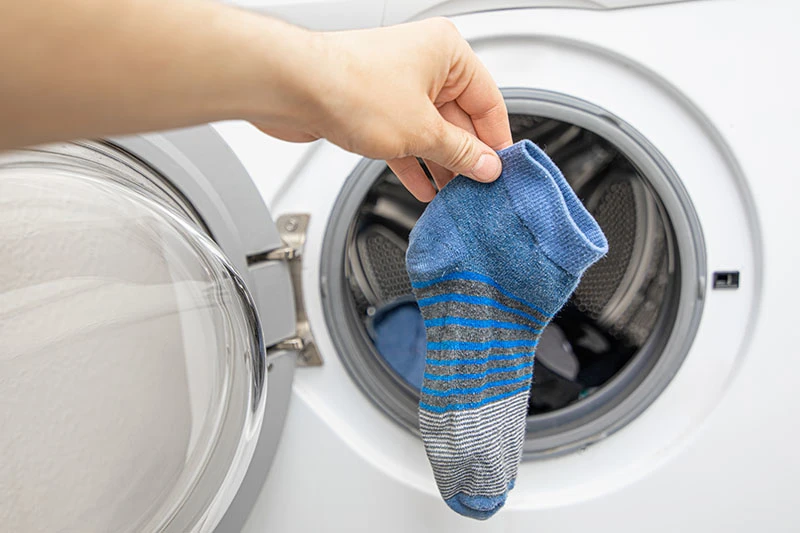verschwunde Socken in der Waschmaschine