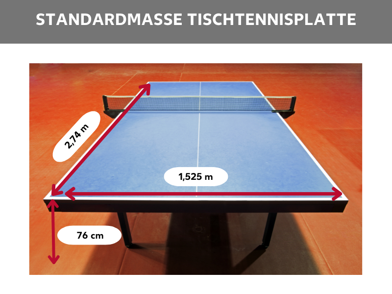 Standardmaße Tischtennisplatte