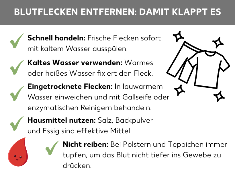 Blutflecken entfernen: So geht's richtig!