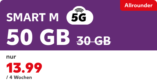 Werbung: Kaufland Mobil Smart Tarif M mit 30GB