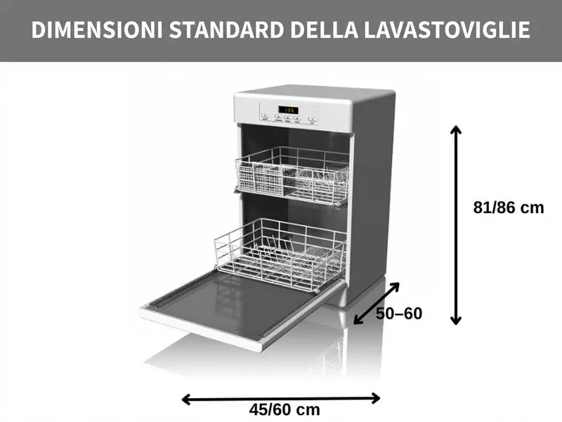 Dimensioni delle lavastoviglie