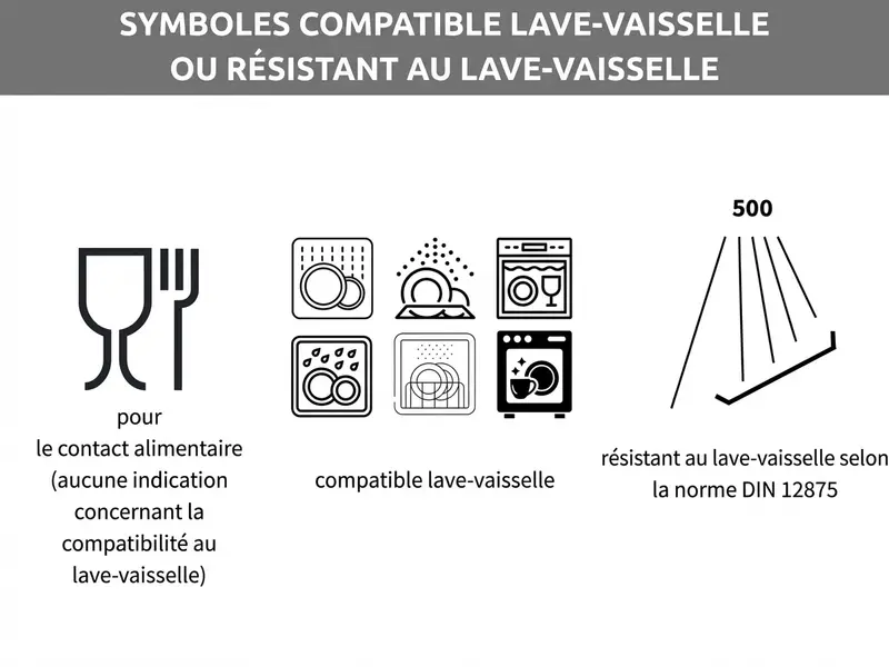 Symbole résistant au lave-vaisselle