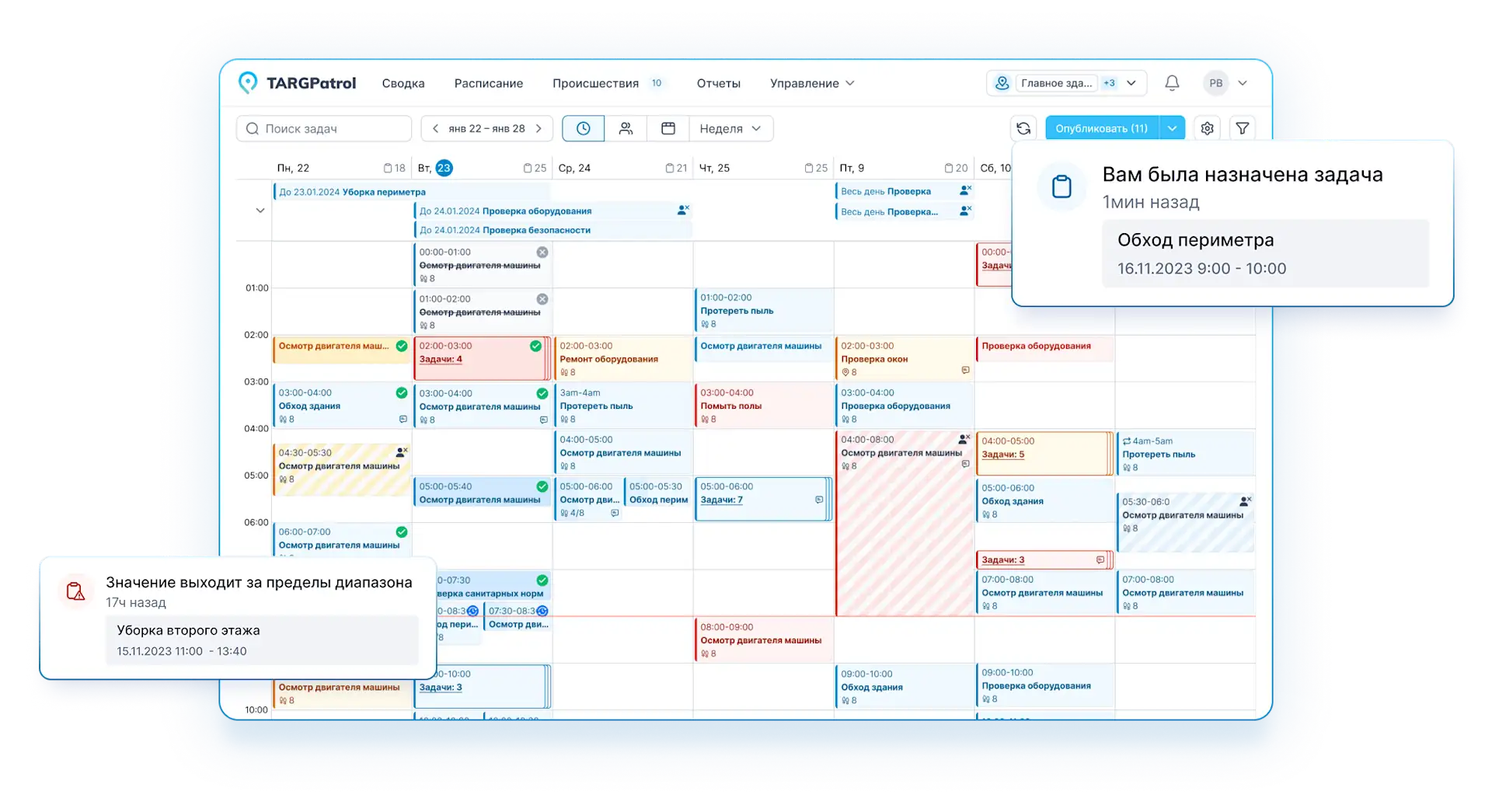 задачи учет времени