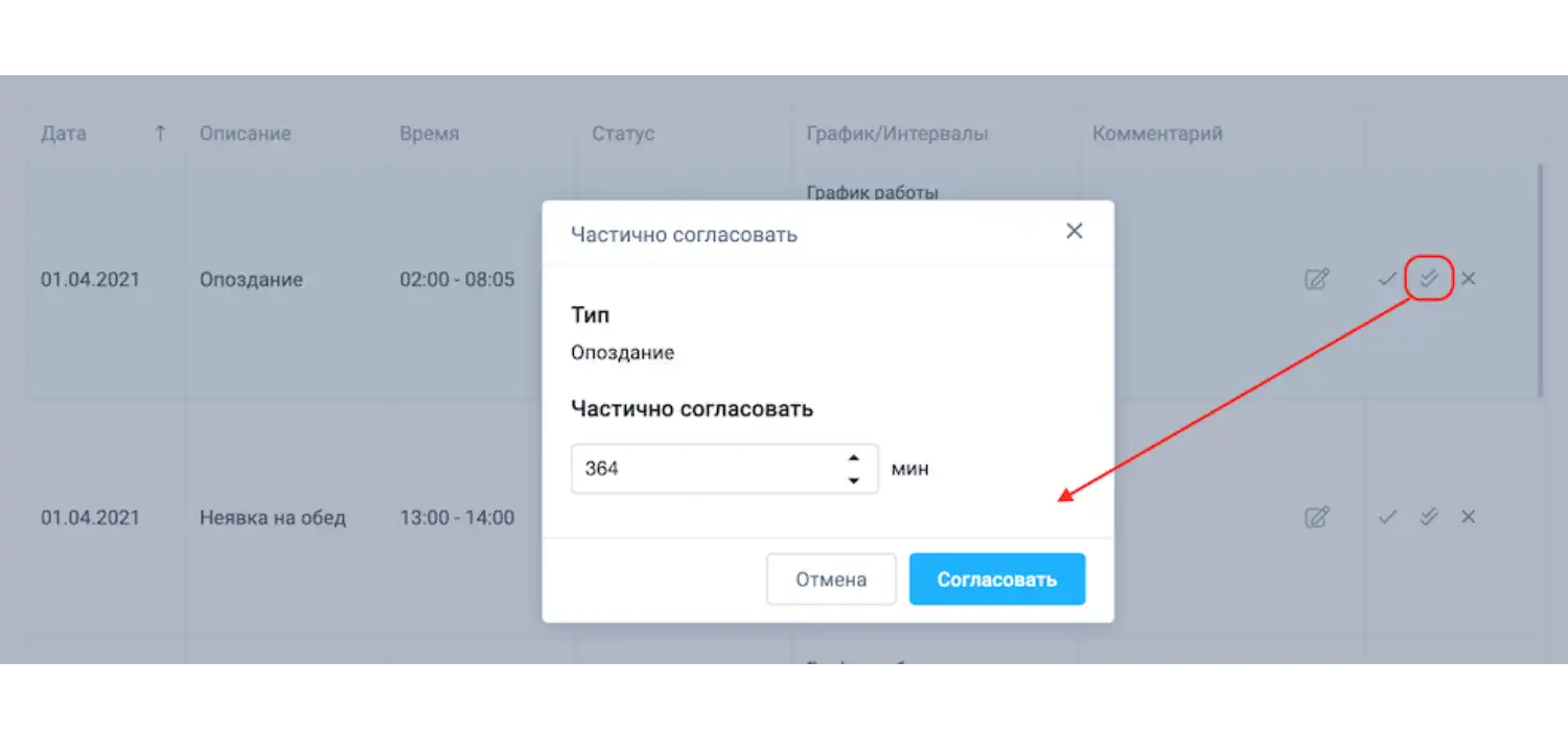 Частичные согласования