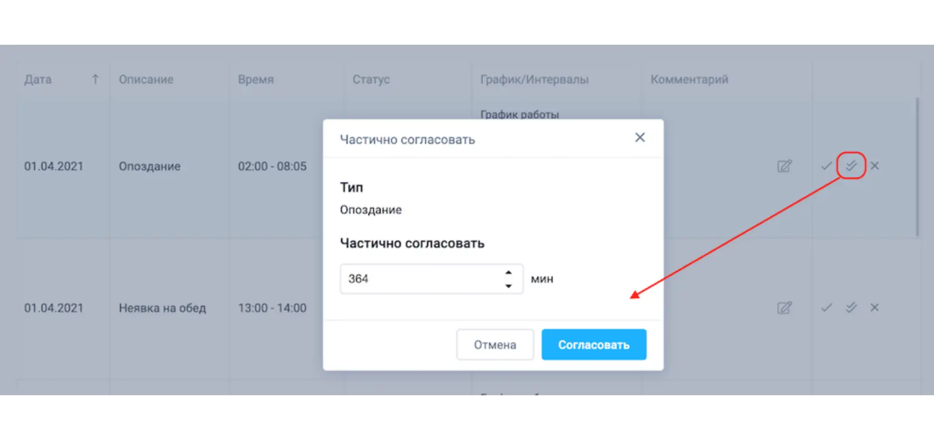 Частичные согласования