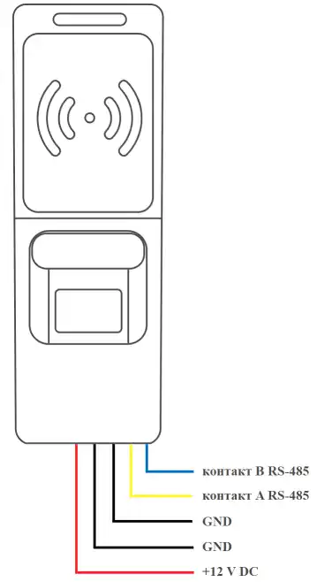 Схема подключения считывателя TC B1/B2
