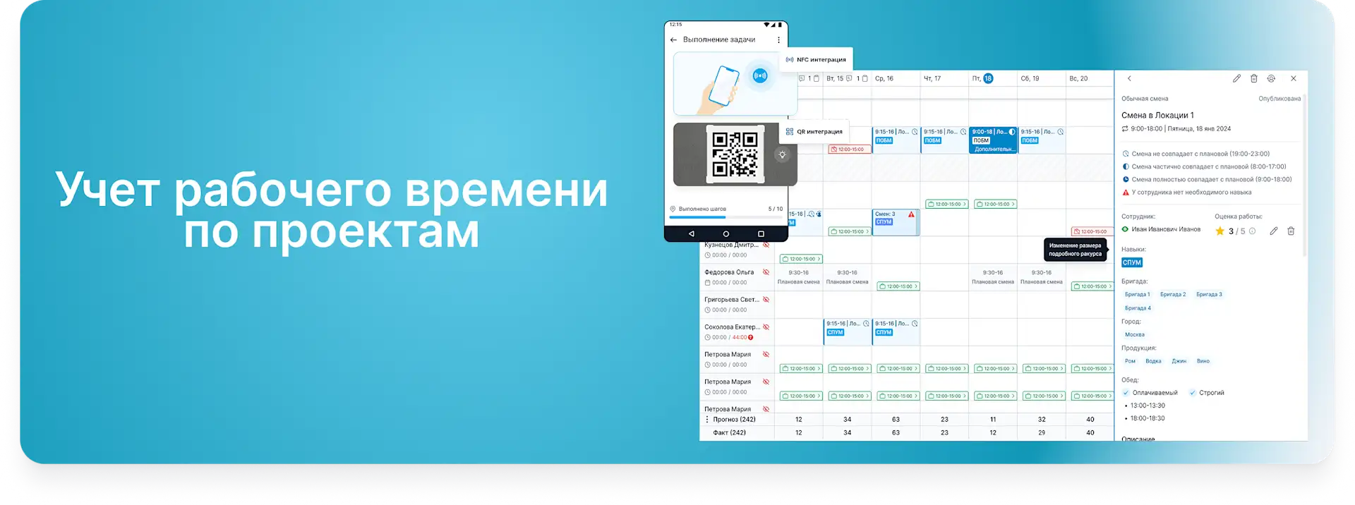 учет рабочего времени по проектам