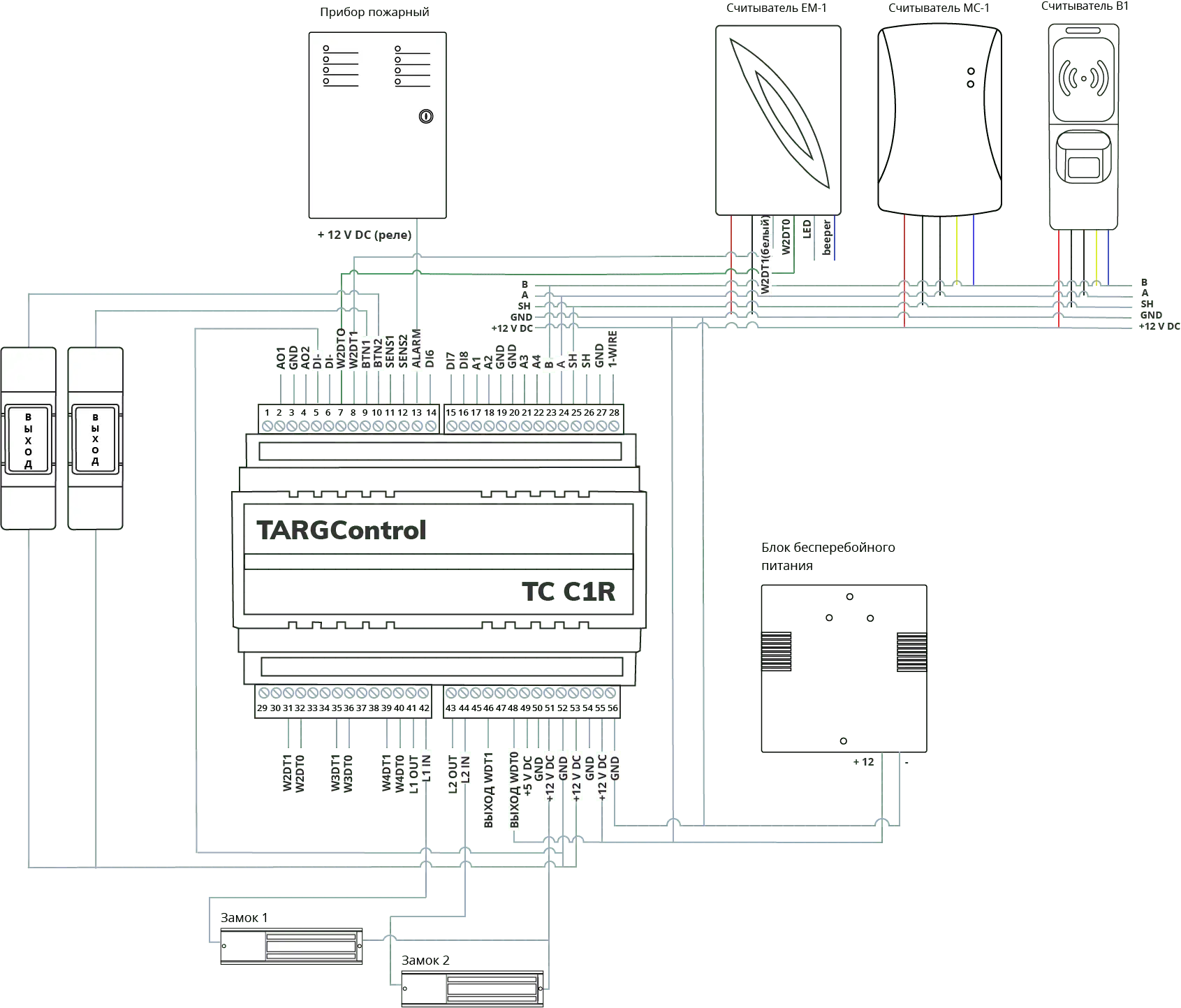 Схема подключения контроллера TC C1R