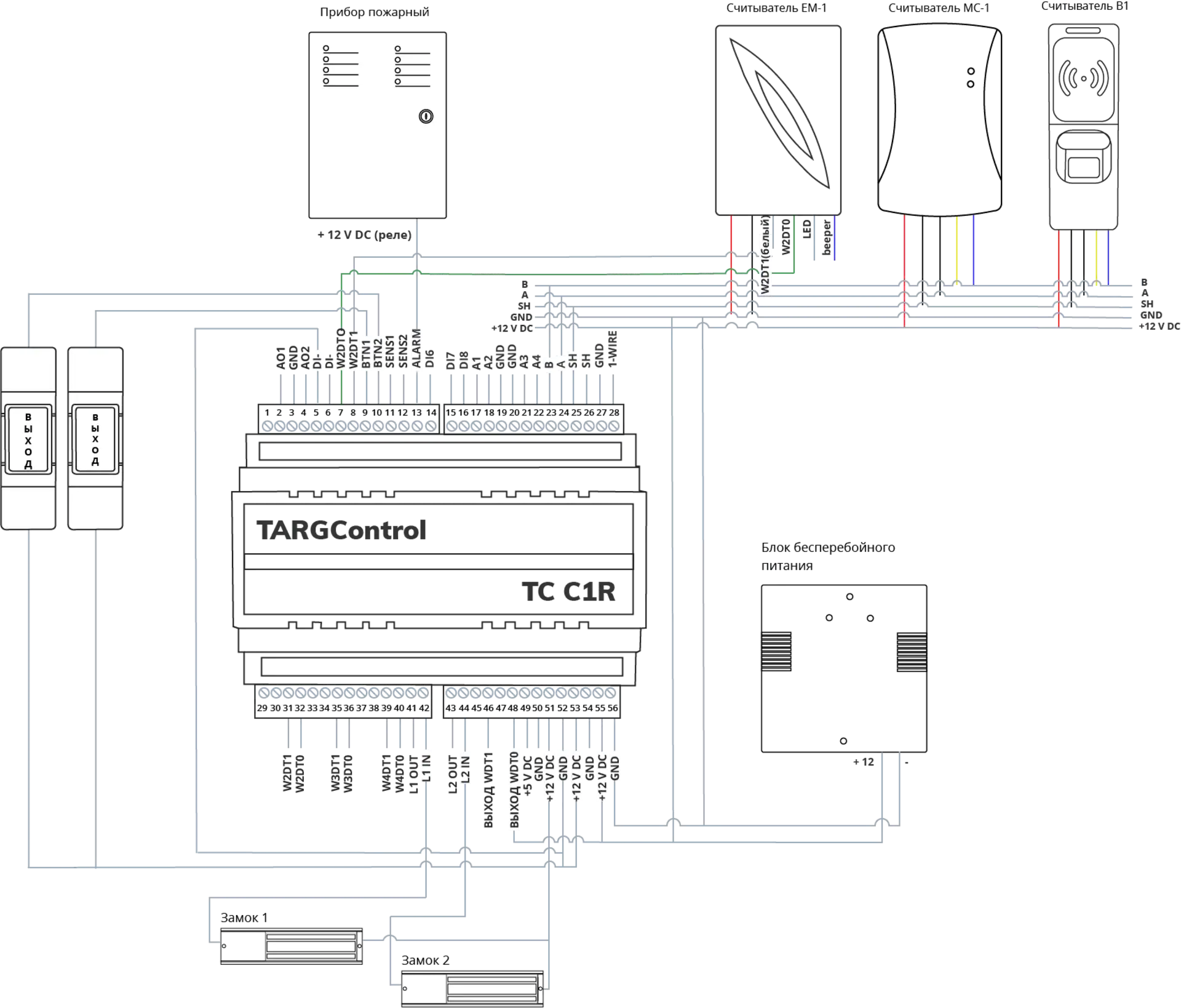 Схема подключения контроллера TC C1R
